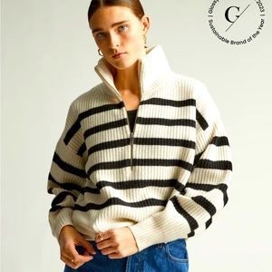 Everlane The Felted Merino Half-Zip Sweater